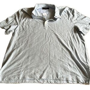 Jos A Bank Reserve XL Light Blue Patterned Polo Shirt NWT 100% Cotton Men's New